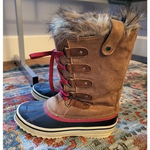 Duck Boots with Faux Fur Sorel Inspired size 9